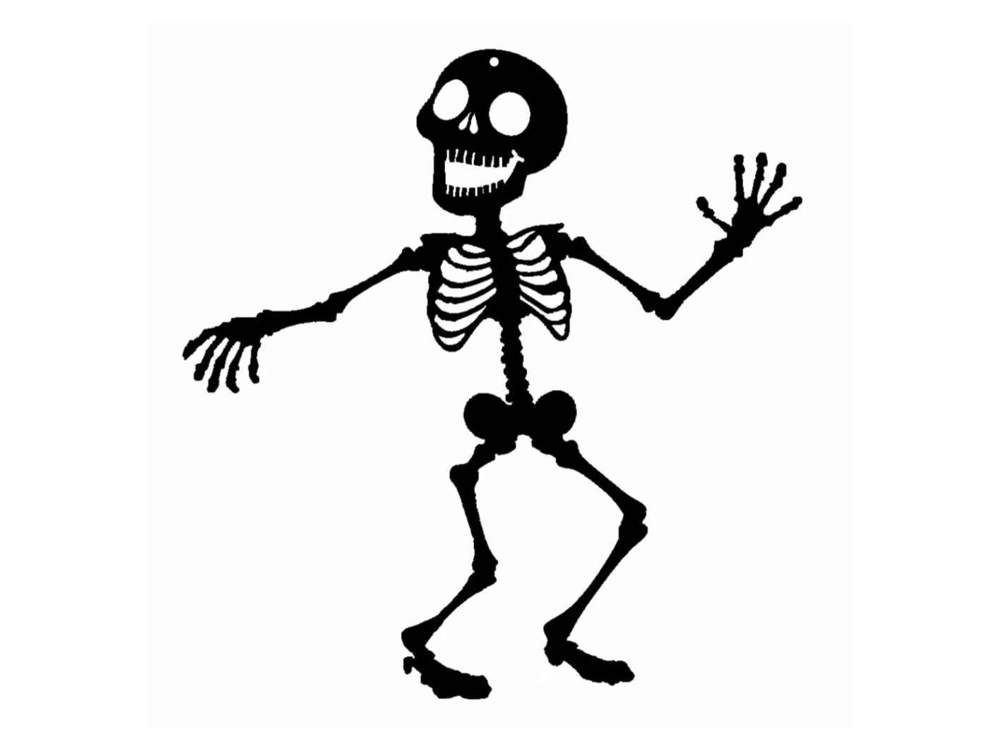 Halloween ornament of a dancing skeleton character