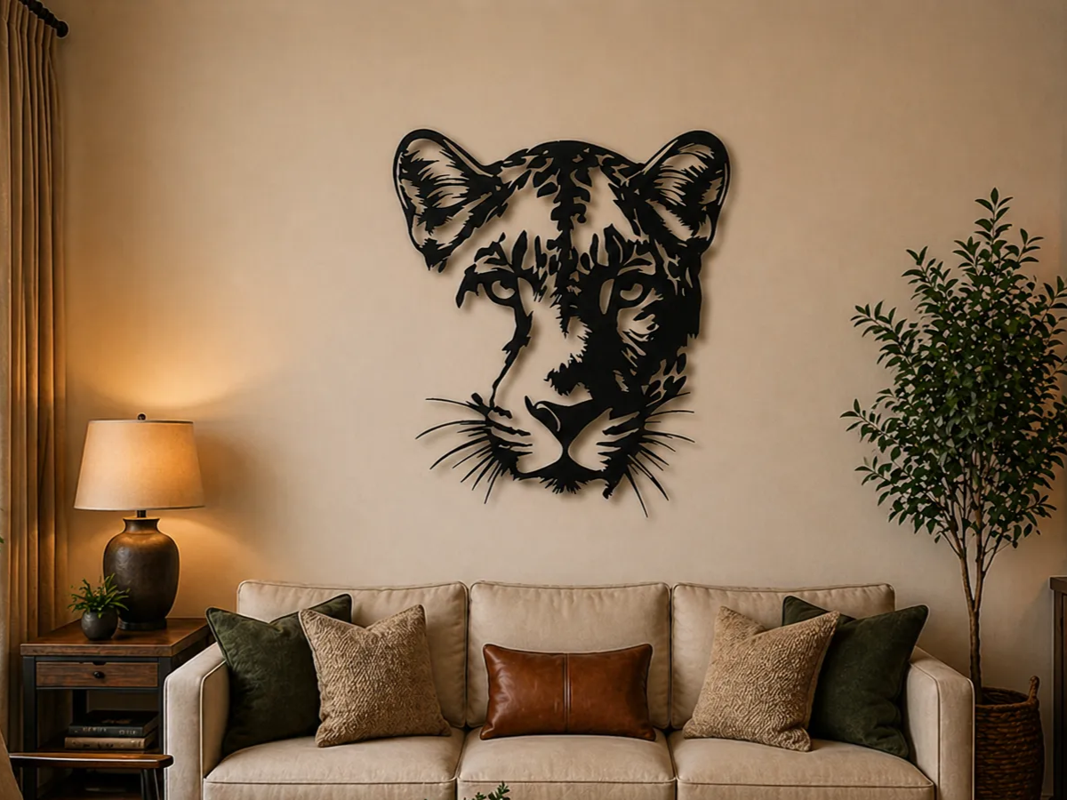 Leopard Face Wall Art metal wall art design