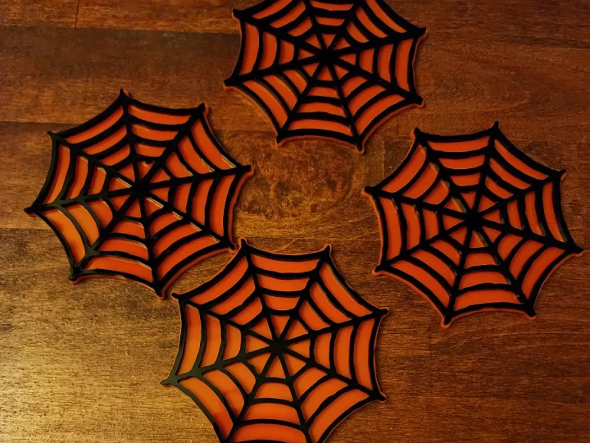 Acrylic Spiderweb Coasters Halloween coaster idea