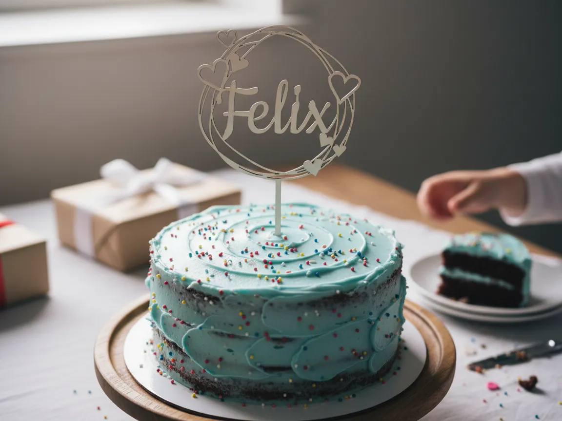 Felix name cake topper