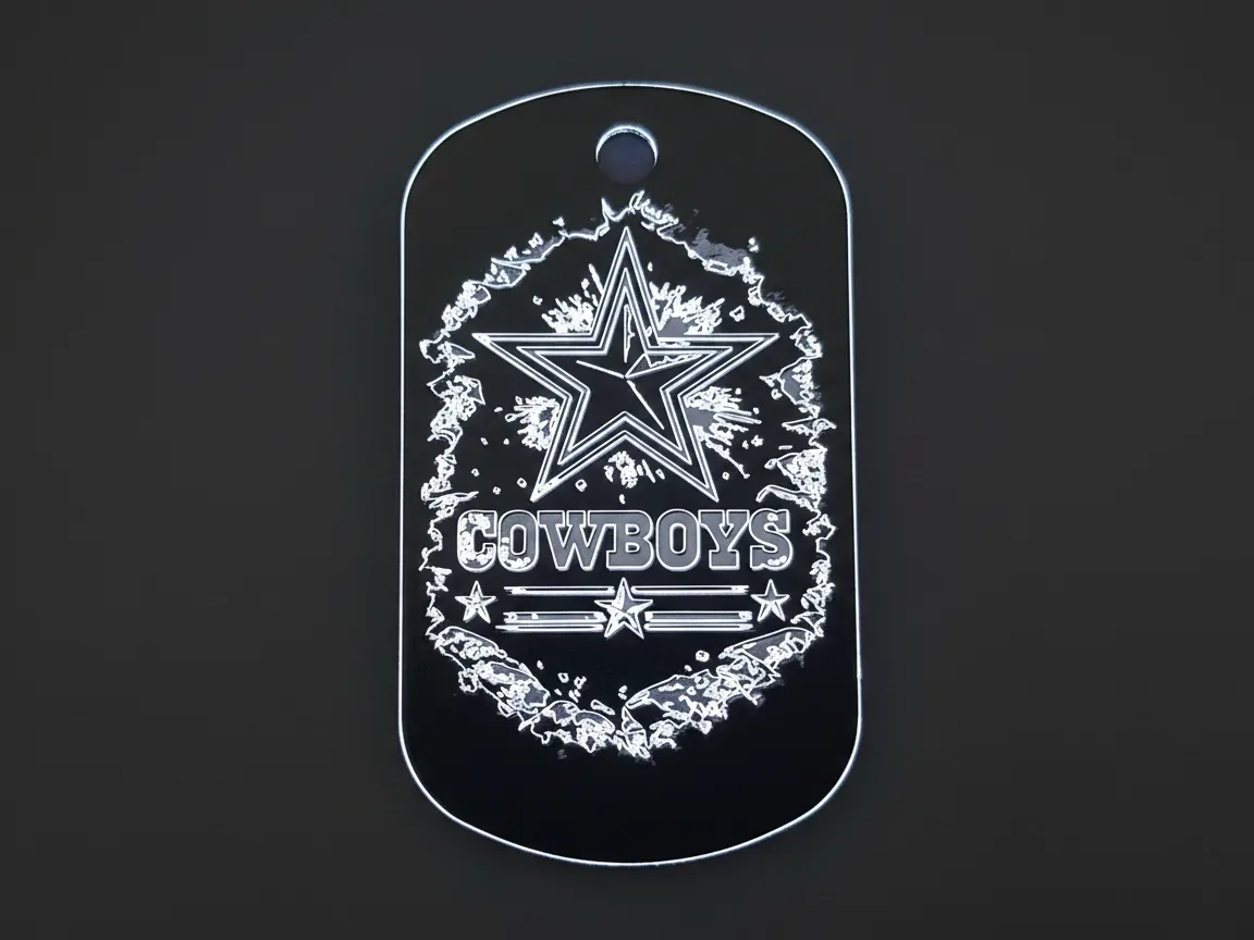 Cowboys Football Team Logo Dog Tag sports logo design