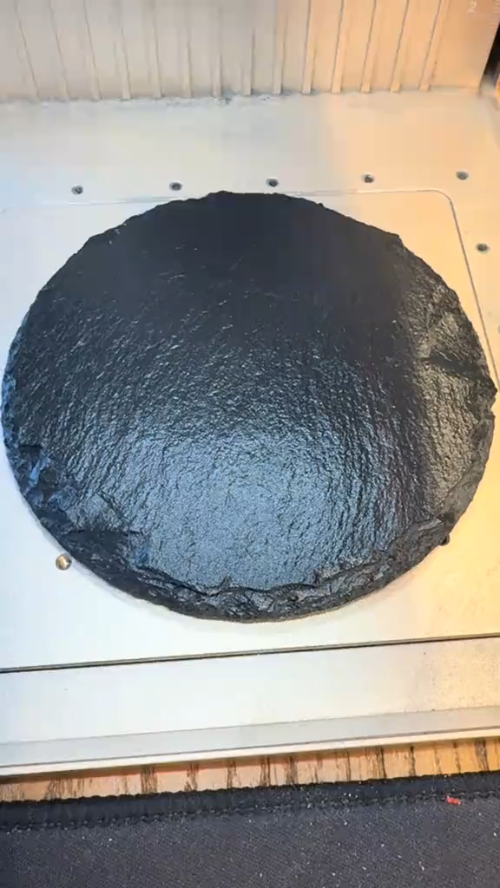 [Laser cut and engrave] Round Dandelion Slate Coaster With a Beautiful Floral Theme and High Contrast