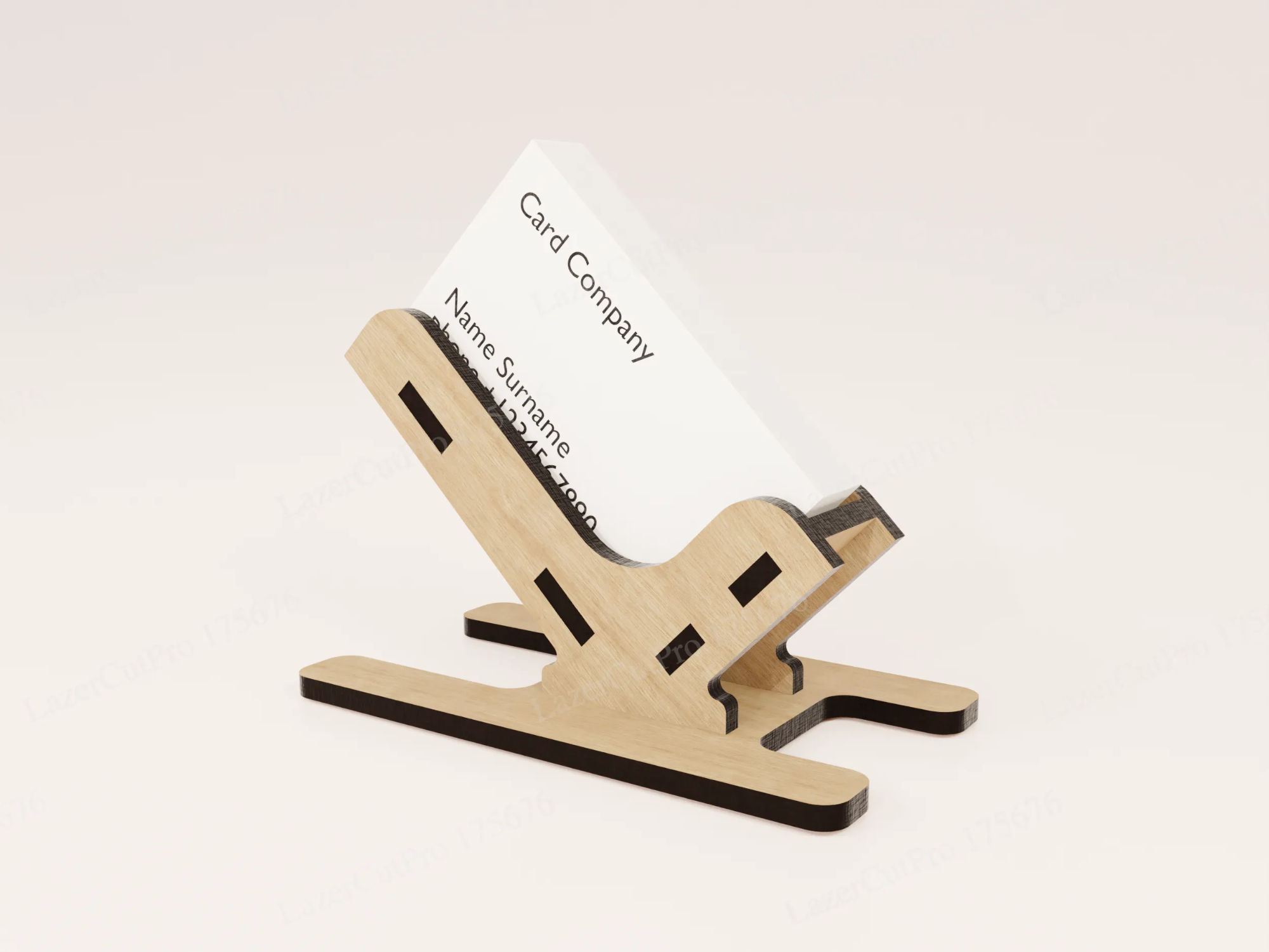 Minimalistic Business Card Holder SVG laser cut business card holder idea