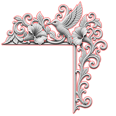 Hummingbird 3D Illusion Door Decoration.xcs