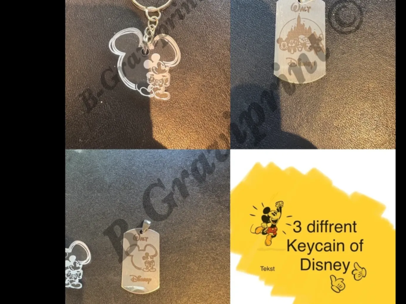 アクリルキーホルダーアイデア：ディズニーミッキーアクリルキーホルダー