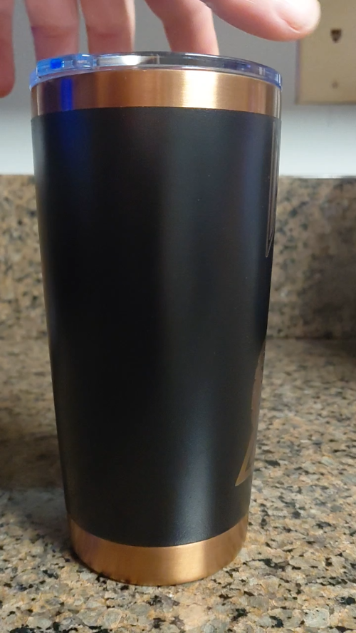 [Laser cut and engrave] Def Leppard Themed Insulated Metal Tumbler with Leopard Design
