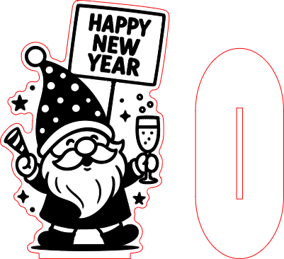 Gnome - Happy New Year stand.xcs