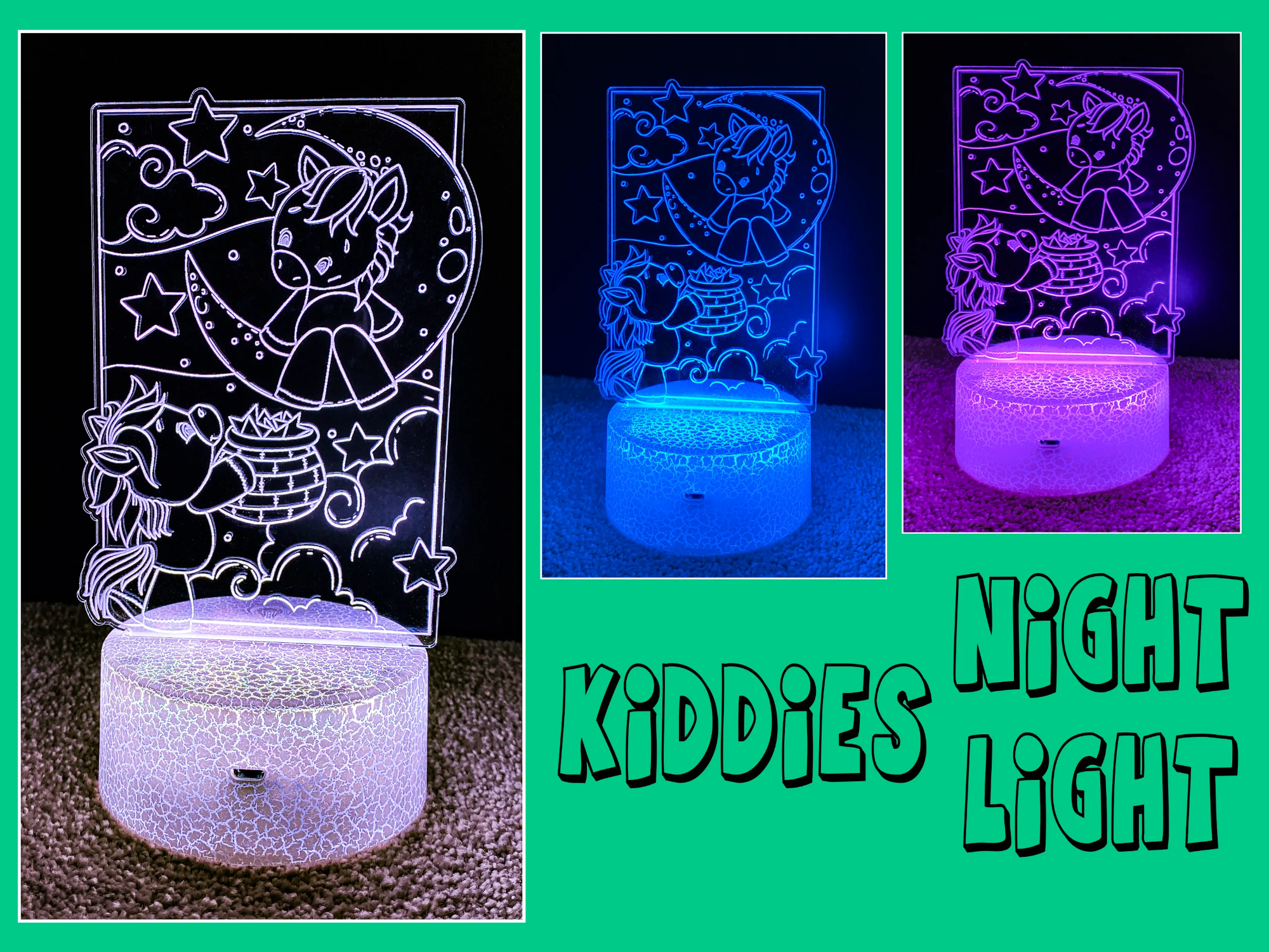 Kiddies Night Light laser-cut night lamp idea