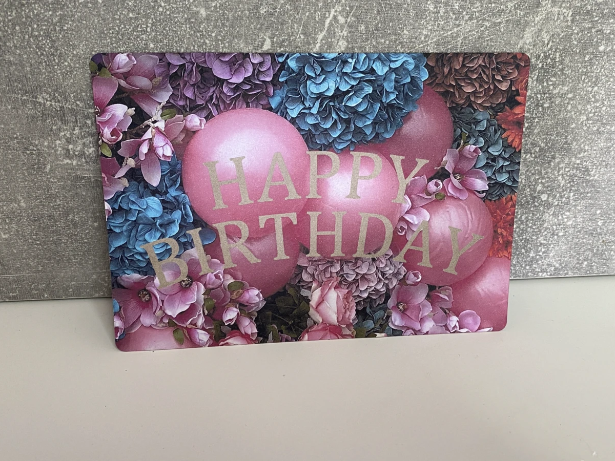 Paper Greeting Card with Engraving birthday card design