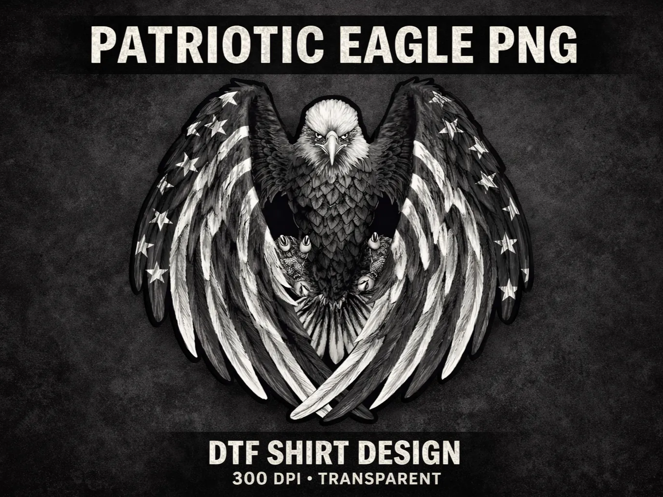 Patriotic Eagle PNG, American Flag Wings Shirt Design, DTF Sublimation Graphic File — free patriotic DTF shirt print design on Atomm