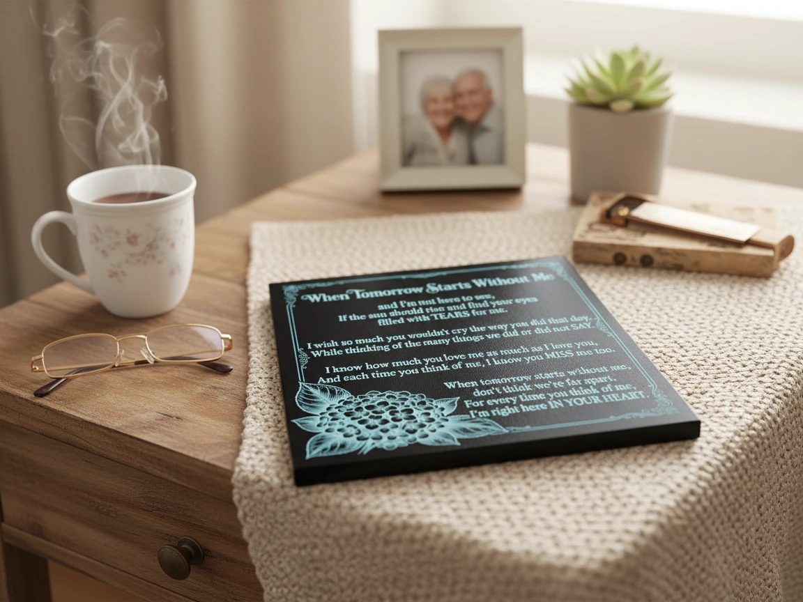 8x10 Painted Canvas Memorial Poem memorial sympathy gift design