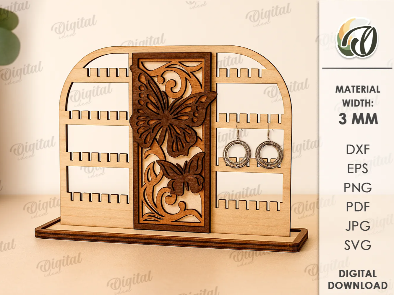 3D Layered Boho Earring Stand jewelry gift box idea