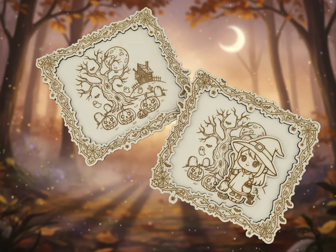 Panel dinding dekoratif bertema Halloween