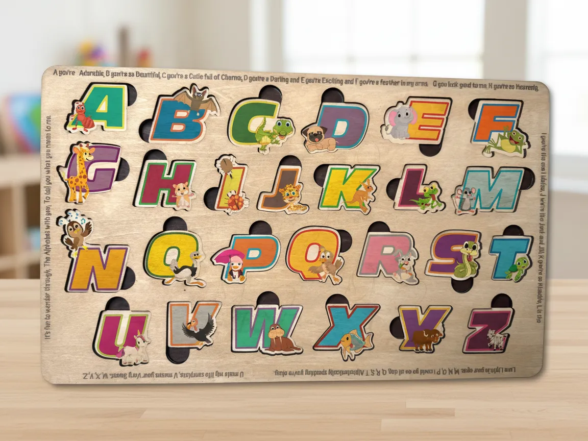 Animal Alphabet Puzzle laser cut word puzzle idea