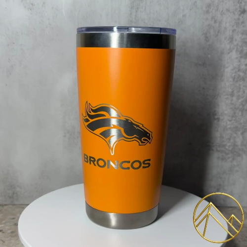 [Laser cut and engrave] Denver Broncos Engraving 20oz Coffee Tumbler