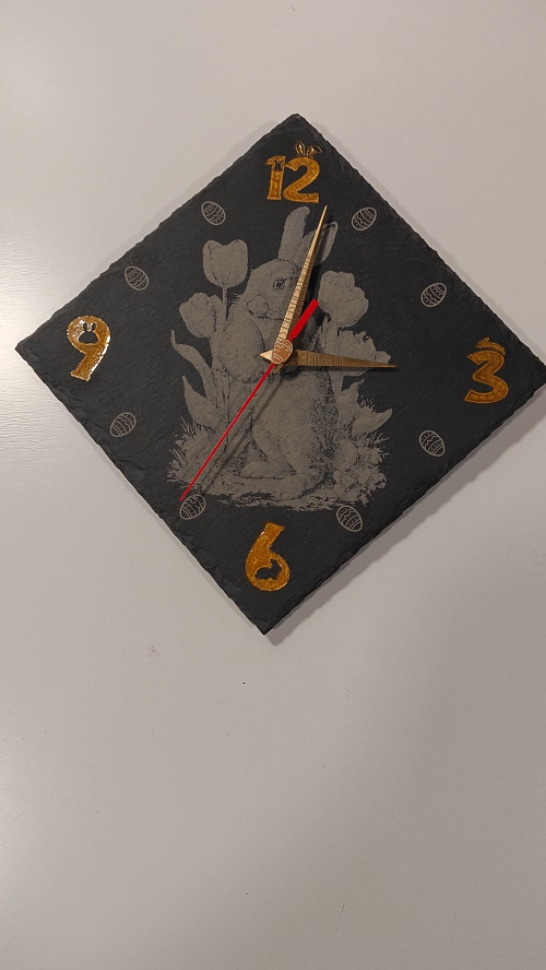 [Laser cut and engrave] Easter Clock Bunny Ears