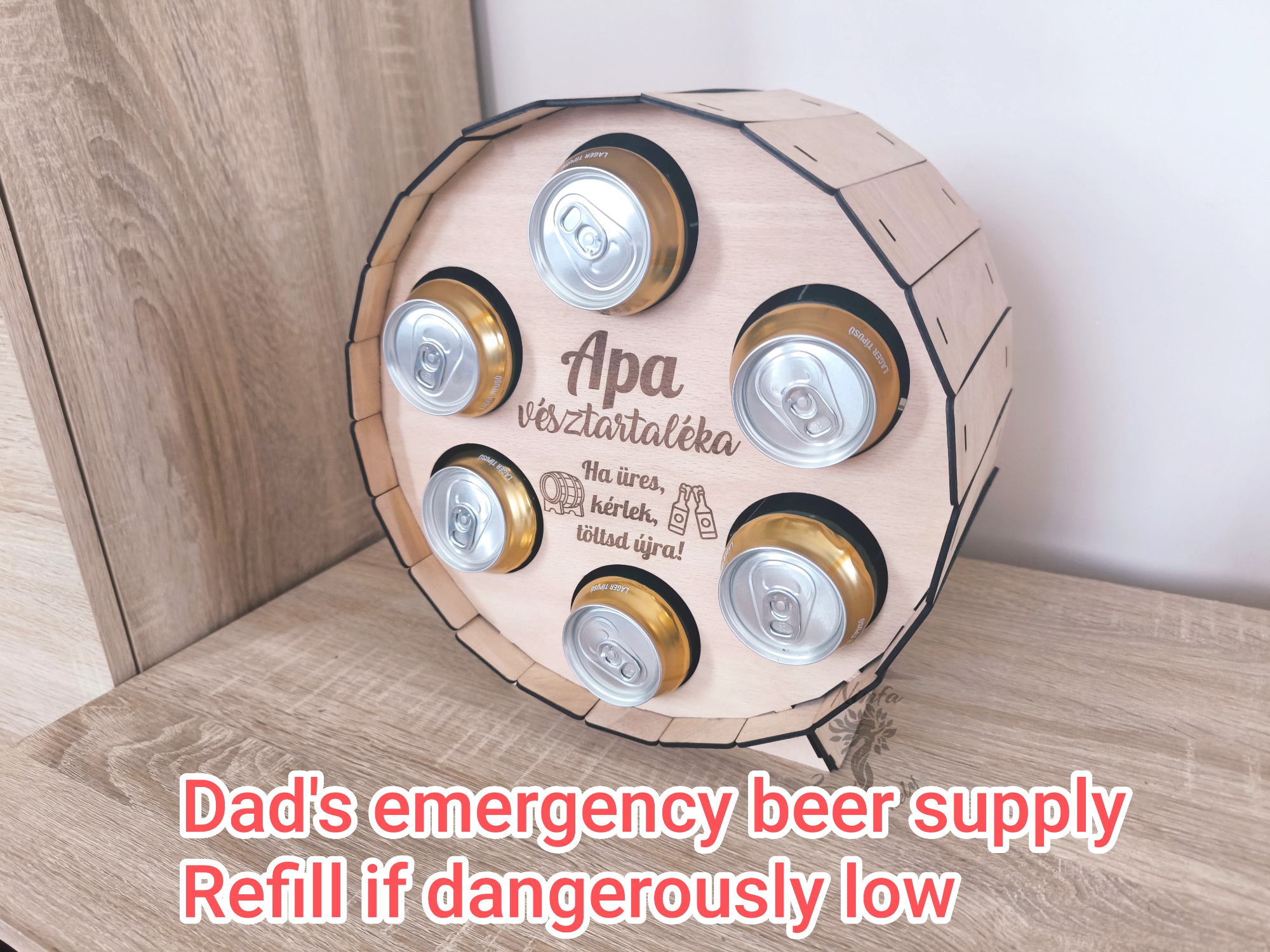 Beer Barrel: Dad's Emergency Beer Supply father's day gift design