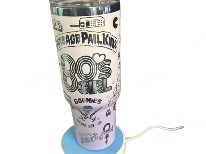 80s Girl Themed Custom Engraved Tumbler Cup birthday gift for her idea