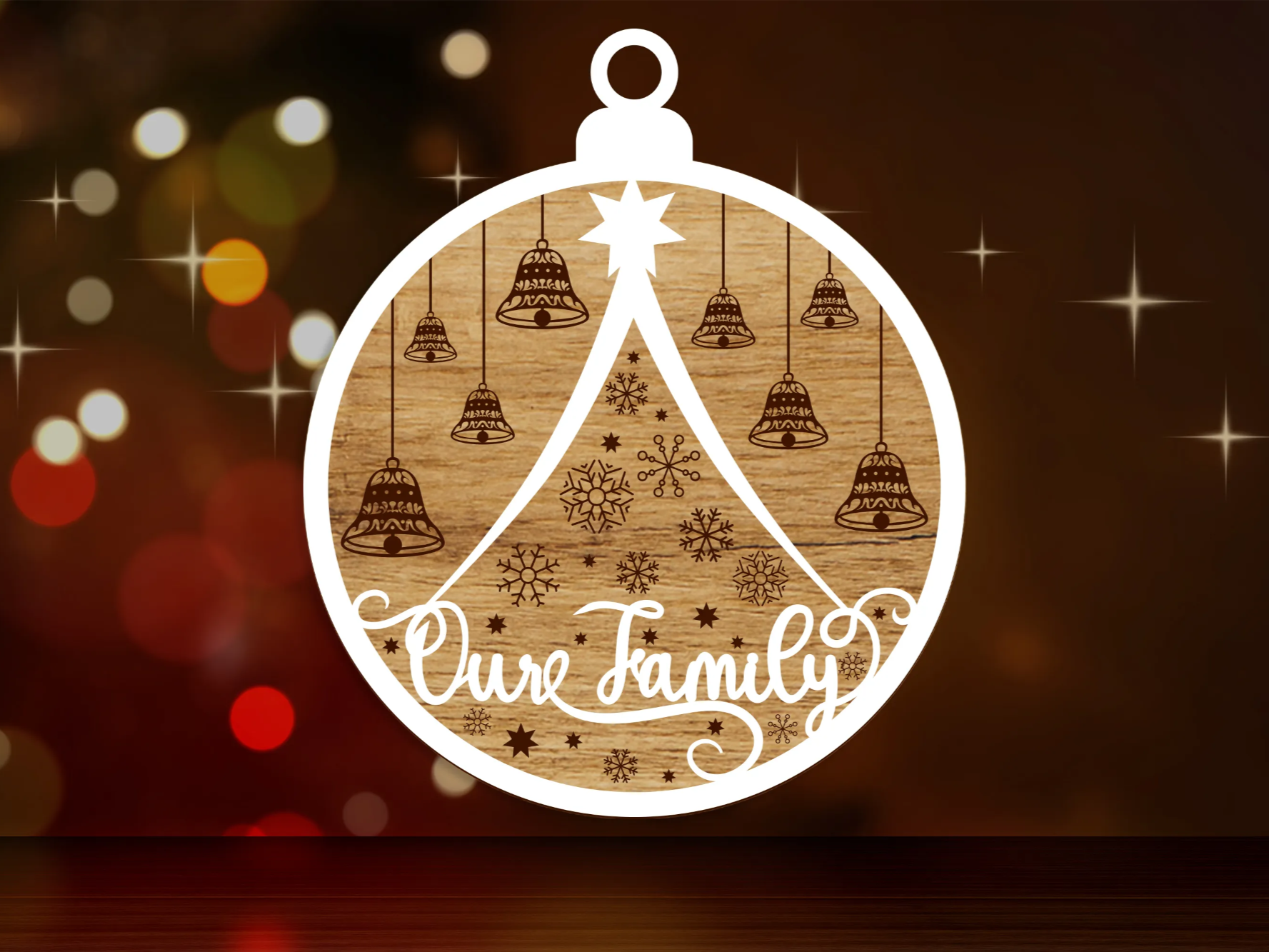 Christmas Toy Inscribed "Our Family" christmas gift design
