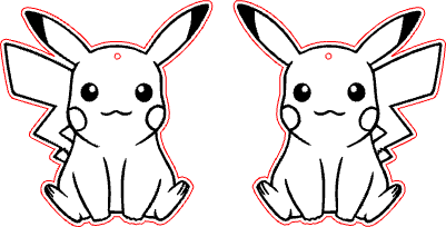 Pikachu sentado-llavero.xcs