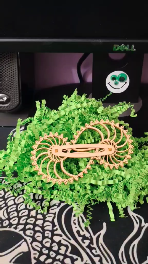 [Laser cut and engrave] Laser Cut Nautilus Gears Kinetic Sculpture Infinity Model