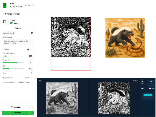 HoneyBadgerandRattleSnakeAcrylicProject.xcs