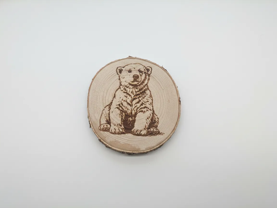 Polar bear themed coaster design