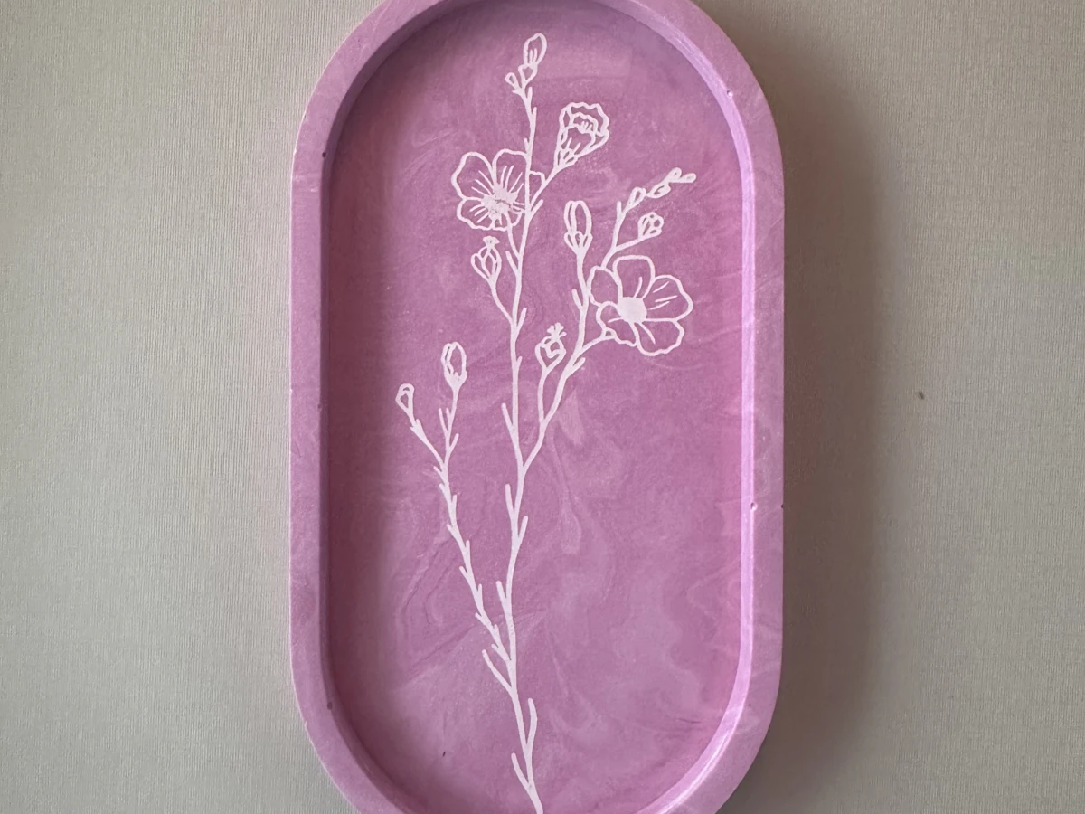 Floral Engraved Jewelry Tray jewelry gift box idea