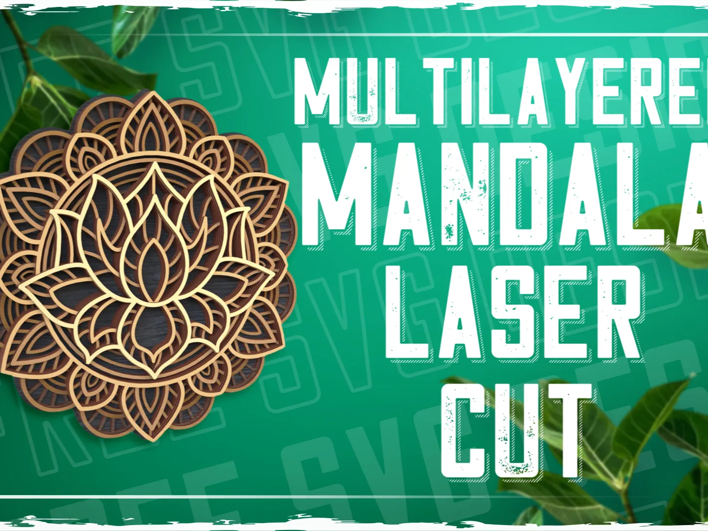 Multilayered Mandala Laser Cut Design, 3D Mandala SVG, Wooden Decorative Mandala Wall Decor mandala craft idea