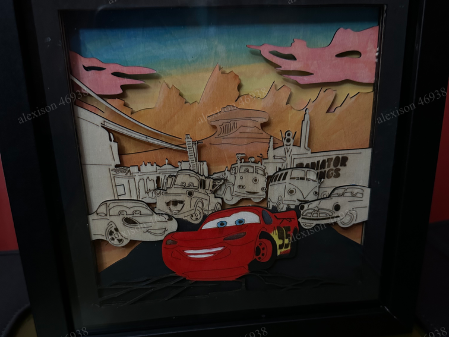 Lightning McQueen Shadow Box shadow box design