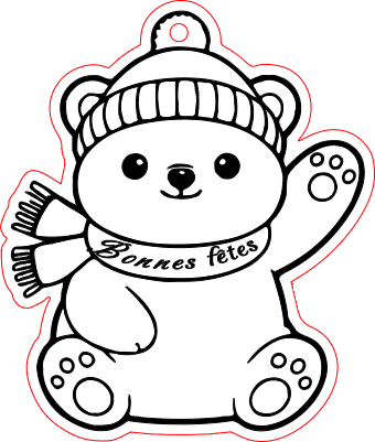 ourson porte - clef.xcs