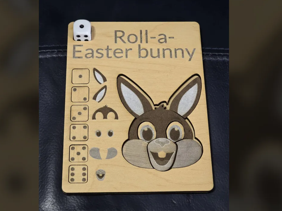 Roll-a-Easter-Bunny Dice Game easter gift design