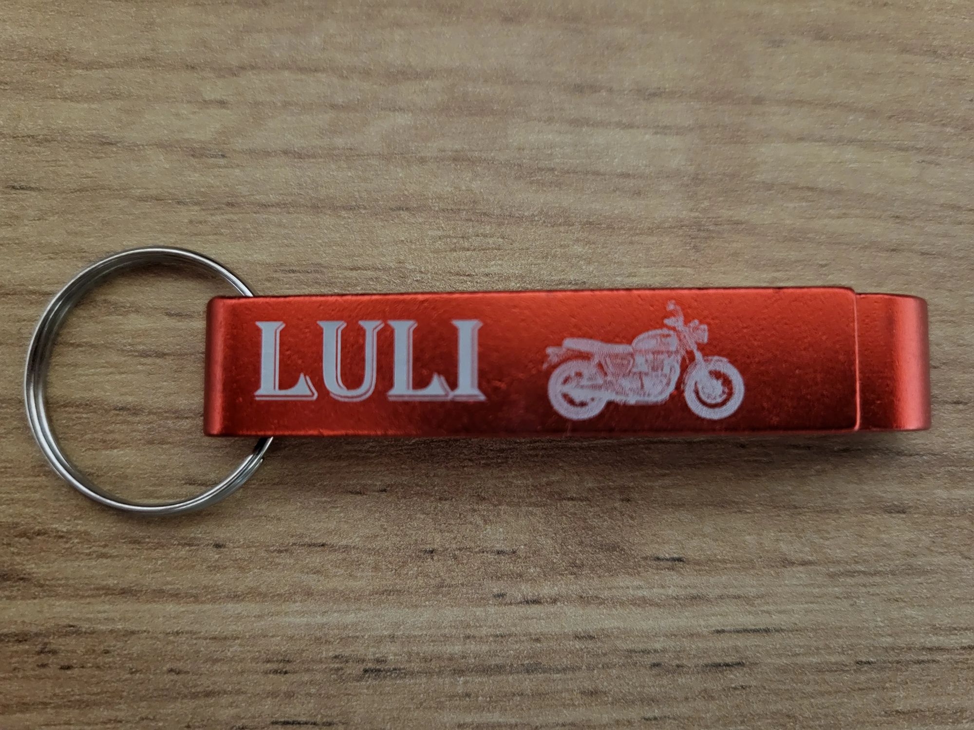 Motorcycle Bottle Opener Dog-Tag Keychain laser cut keychain idea for men