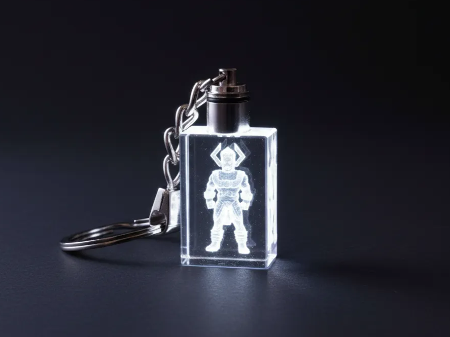 Galactus and Silver Surfer K9 crystal keychain gift idea
