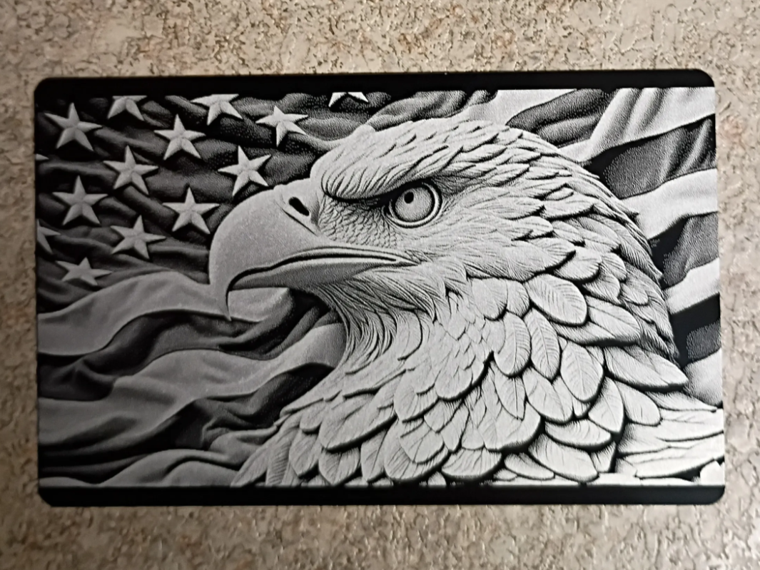 American flag and eagle — free patriotic laser/print project file on Atomm