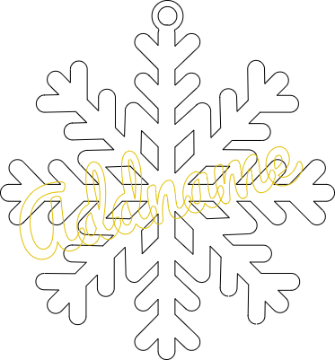 Snowflake with name ornament.xcs