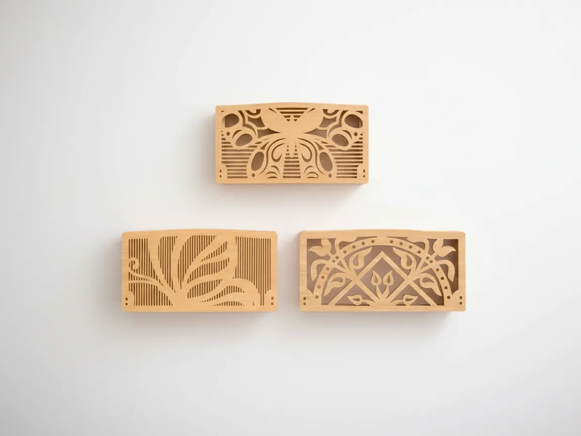 Decorative hinged-lid wooden box Christmas Eve box idea