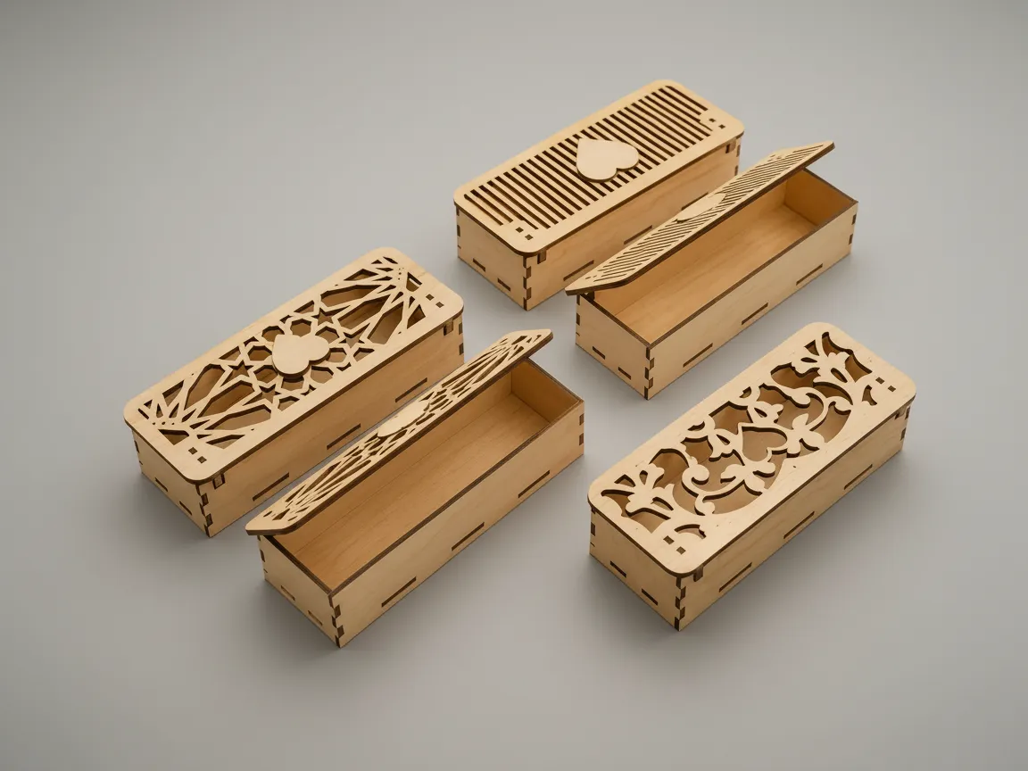 Sliding-Lid Jewelry Box Bundle gift box design