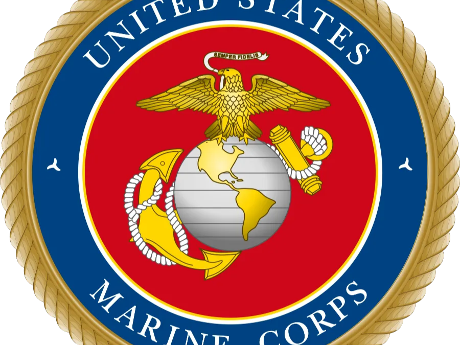 United States Marine Corps Emblem Wall Art with Rope Frame — free American flag wall art project file on Atomm