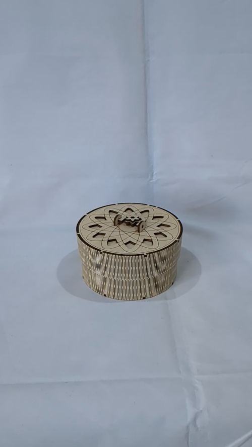 [Laser cut and engrave] Gift Jewelry Box Round Design, Laser Cutting Template, Greeting Boxes