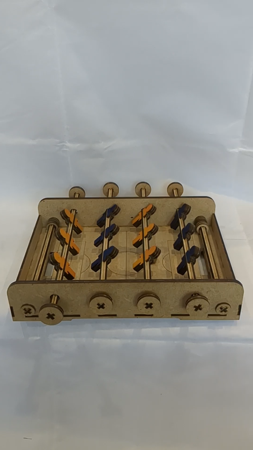 [Laser cut and engrave] Gift Desk football game, design for laser cut, ball game. Laser cutting pattern, gift foe all, greeting holiday decor. Table game board, cut model.