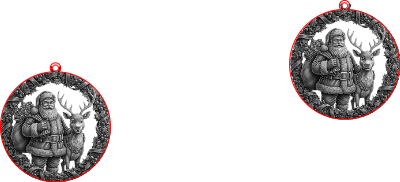 Santa and reindeer ornament.xcs