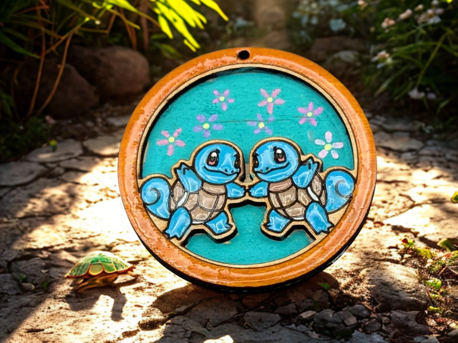 Painted Squirtle Pendant Keychain pokemon keychain idea