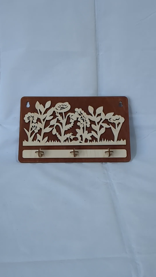 [Laser cut and engrave] Gift Wall Shelf Flowers Laser Cutting Design, Laser Cut Model, Greeting Flower Pattern