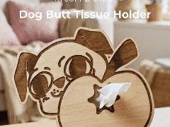 Dog Butt Tissue Holder