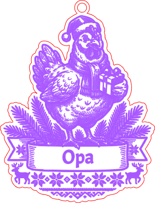 Personalized Chicken Christmas Ornament.xcs