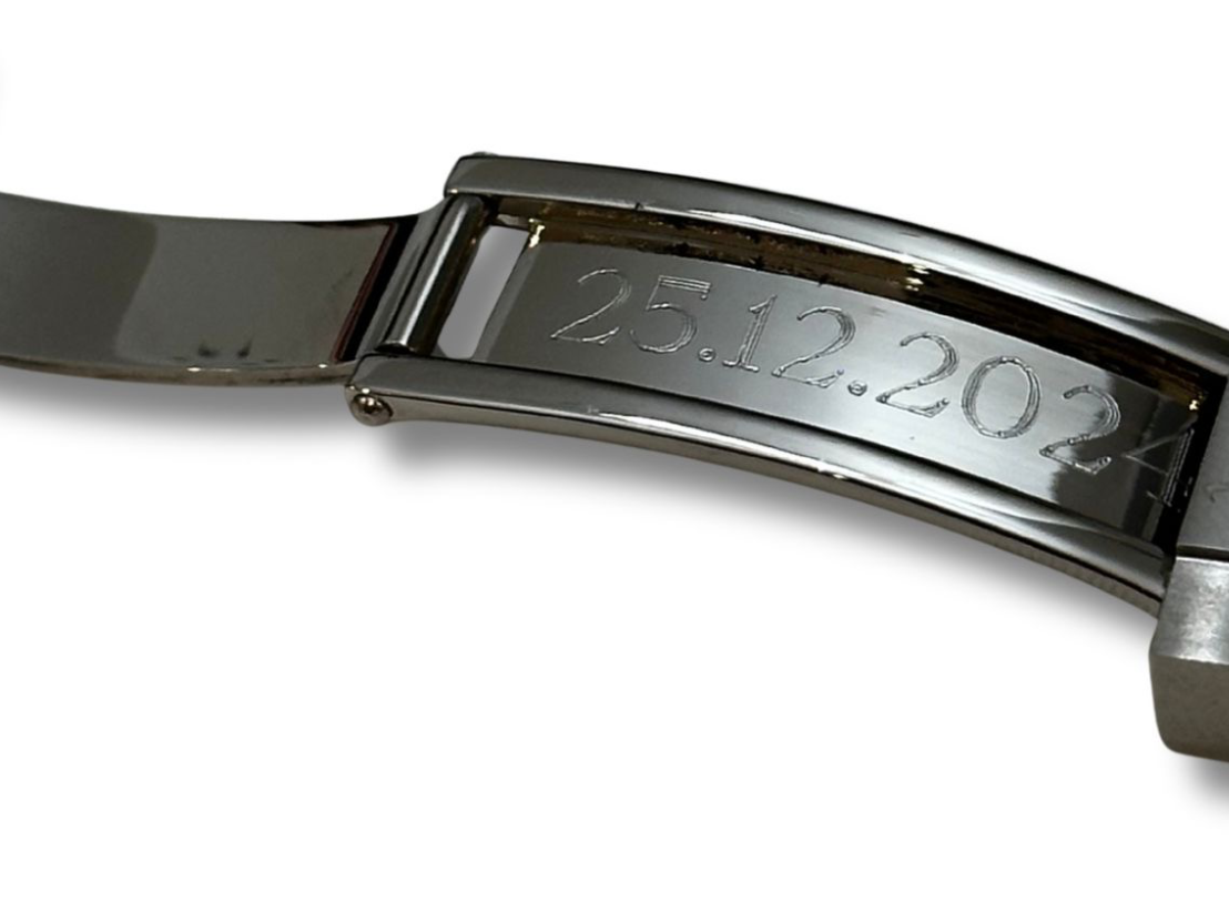 Engraved Stainless Steel Bracelet with Date birthday gift for girlfriend idea