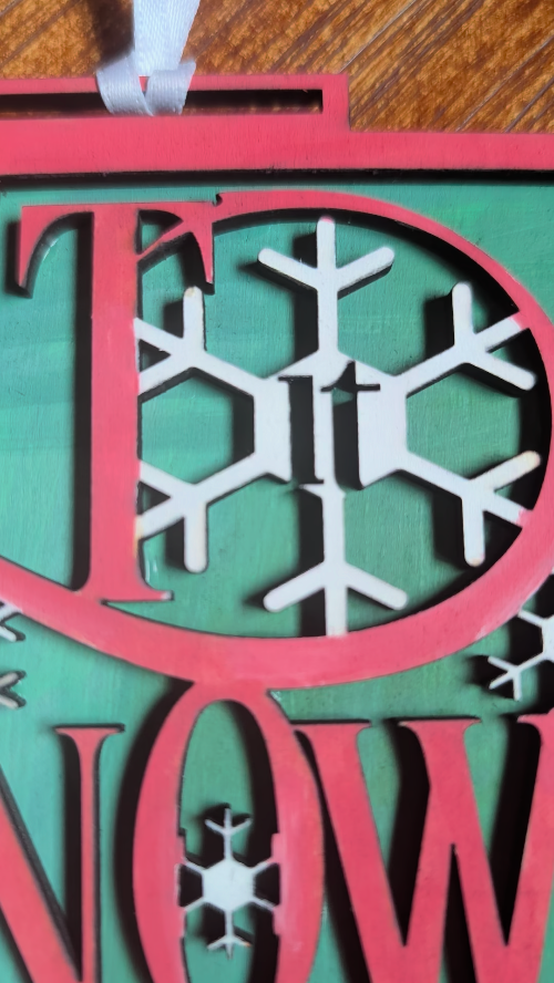 [Laser cut and engrave] Laser Cut Christmas Ornament Let It Snow Decoration