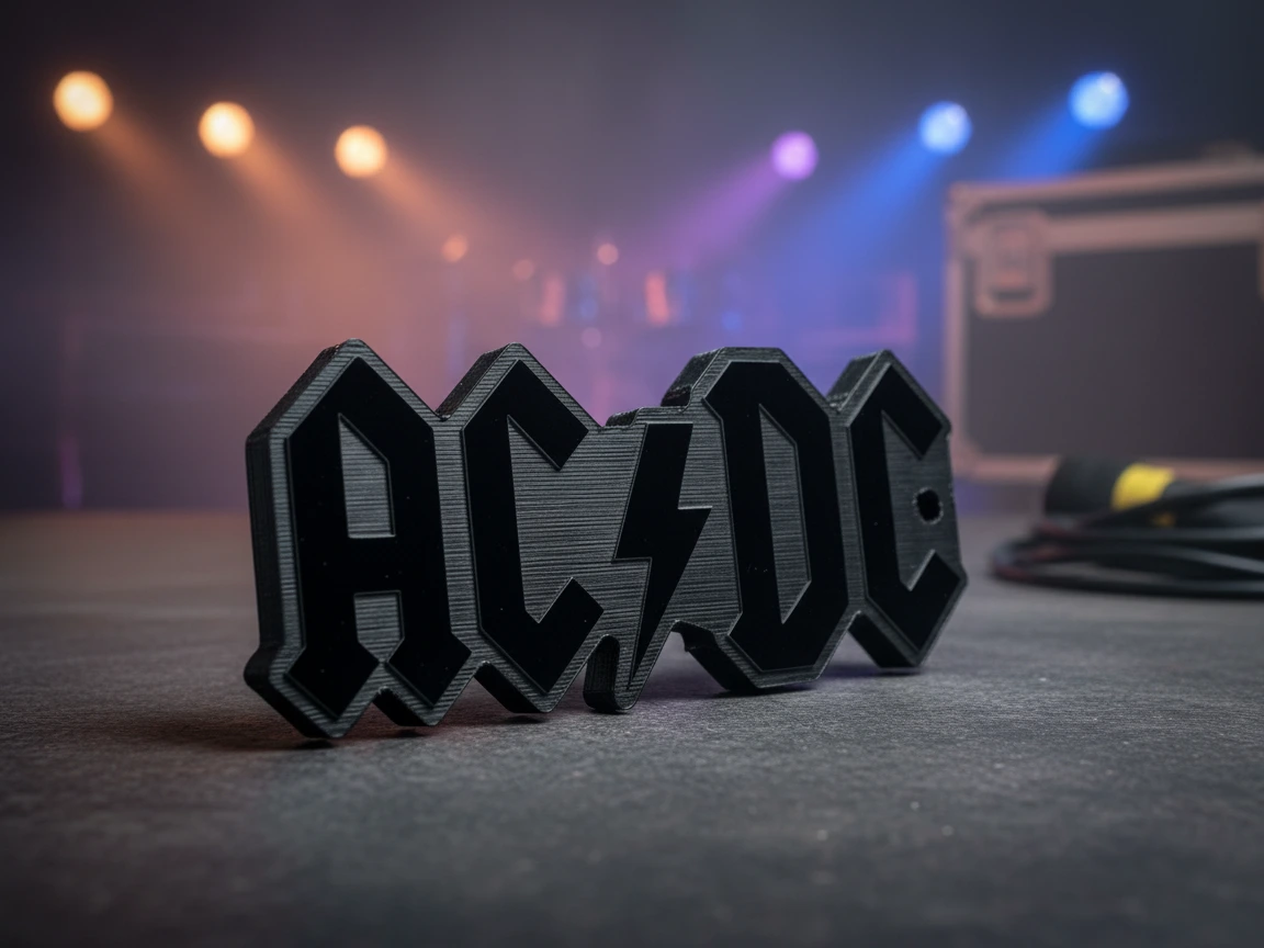 ACDC Logo Keyring custom logo keychain idea