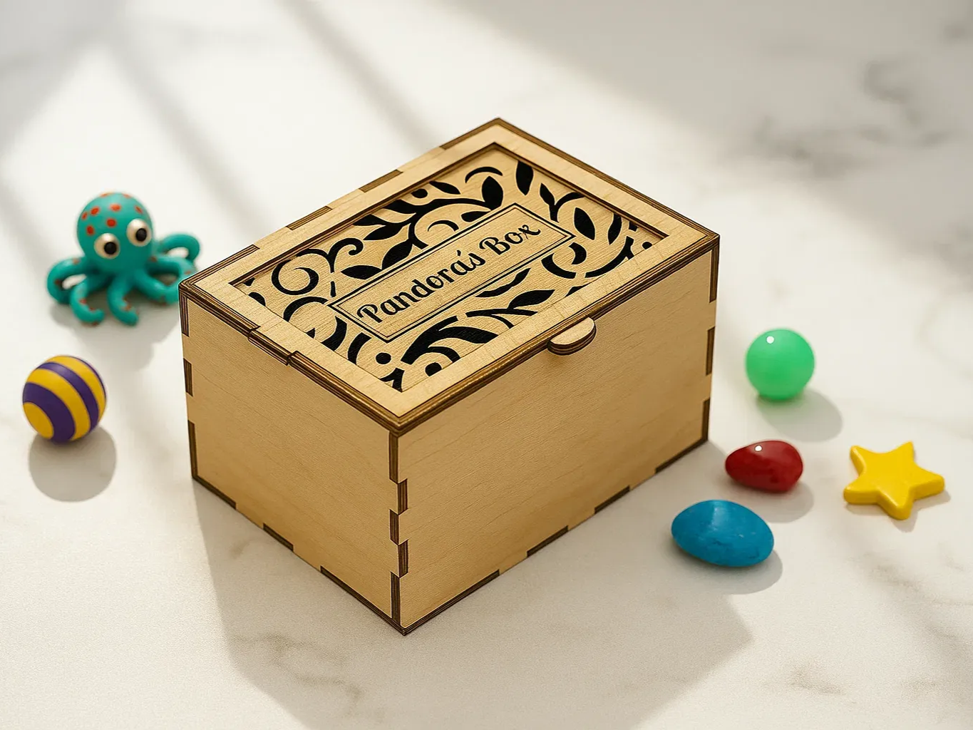 Sliding Lid Keepsake Box gift box design